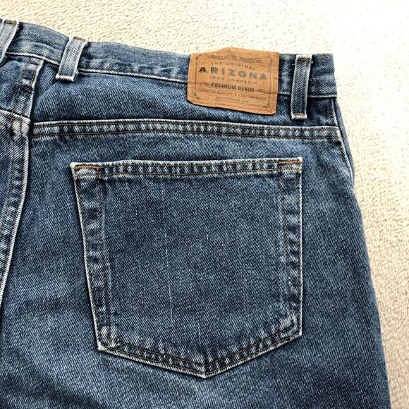 2 Arizona Mens Jeans Size 36X30 Authentic Original Blue Denim Straight Casual - Picture 13 of 16